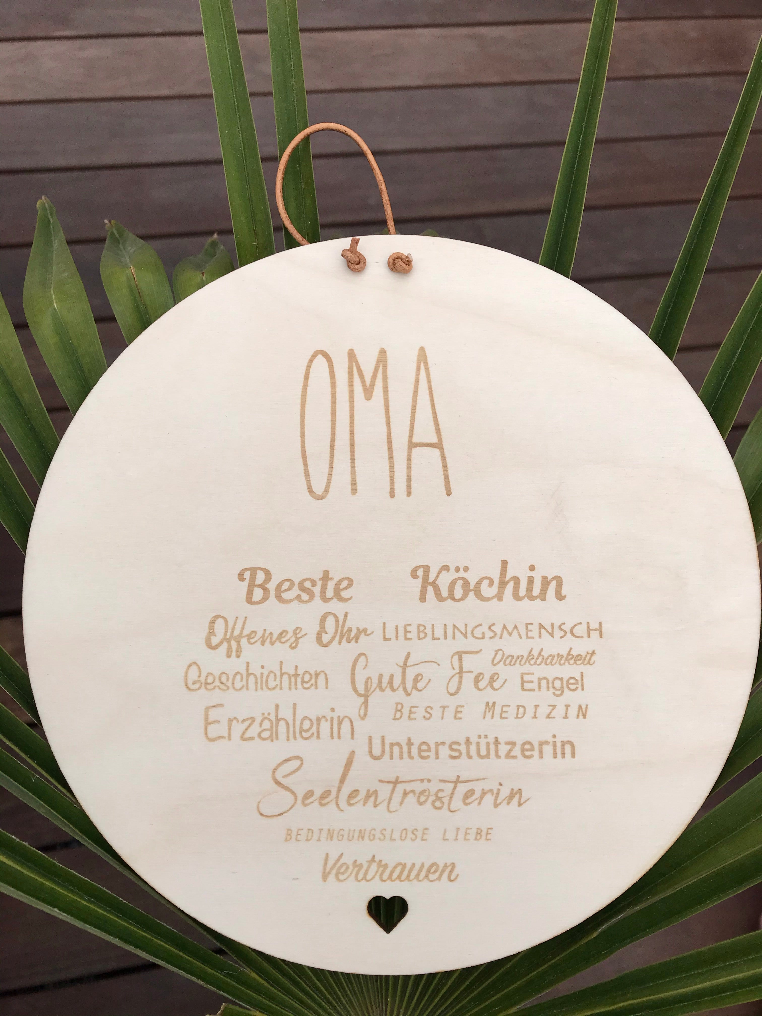 Naturholzschild Definition: "MAMA", "PAPA", "OMA", "OPA"