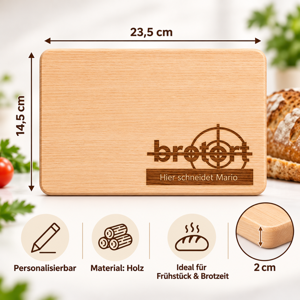 „Brotort“ Brettchen I personalisierbar