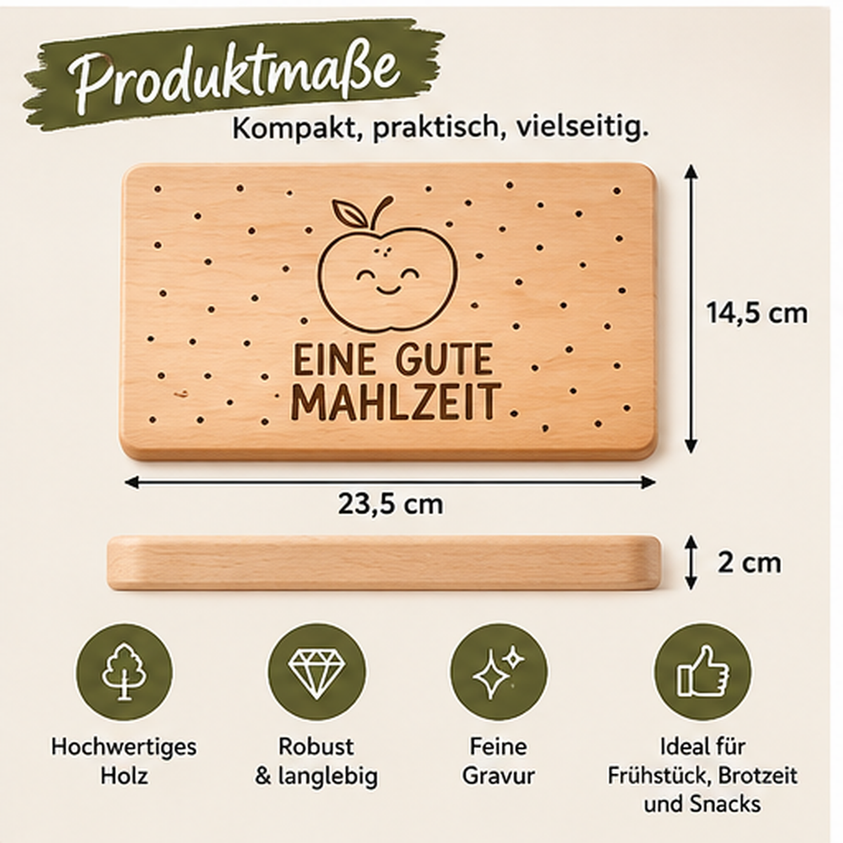 Holzbrettchen „Eine gute Mahlzeit“
