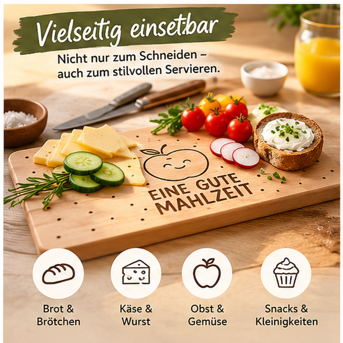 Holzbrettchen „Eine gute Mahlzeit“