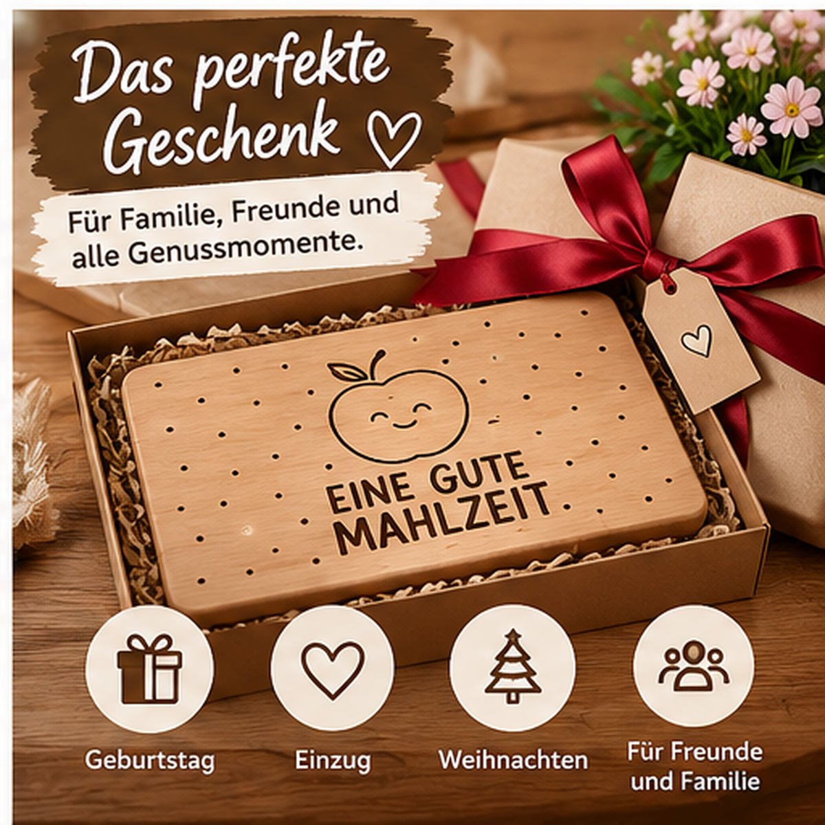 Holzbrettchen „Eine gute Mahlzeit“