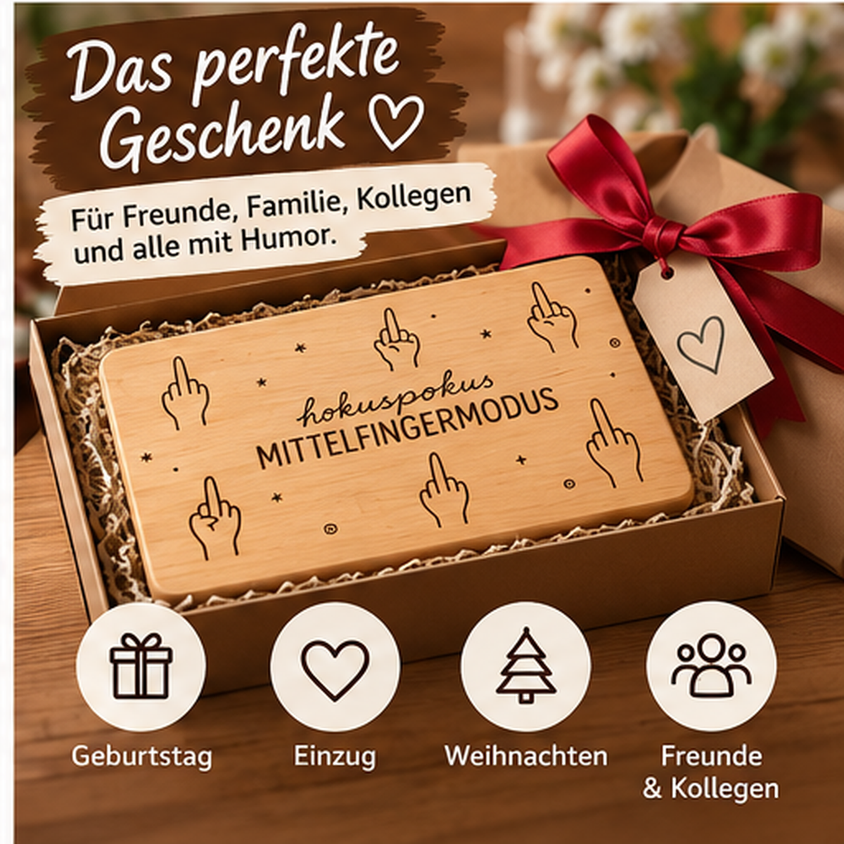 Holzbrettchen „hokuspokus MITTELFINGERMODUS“