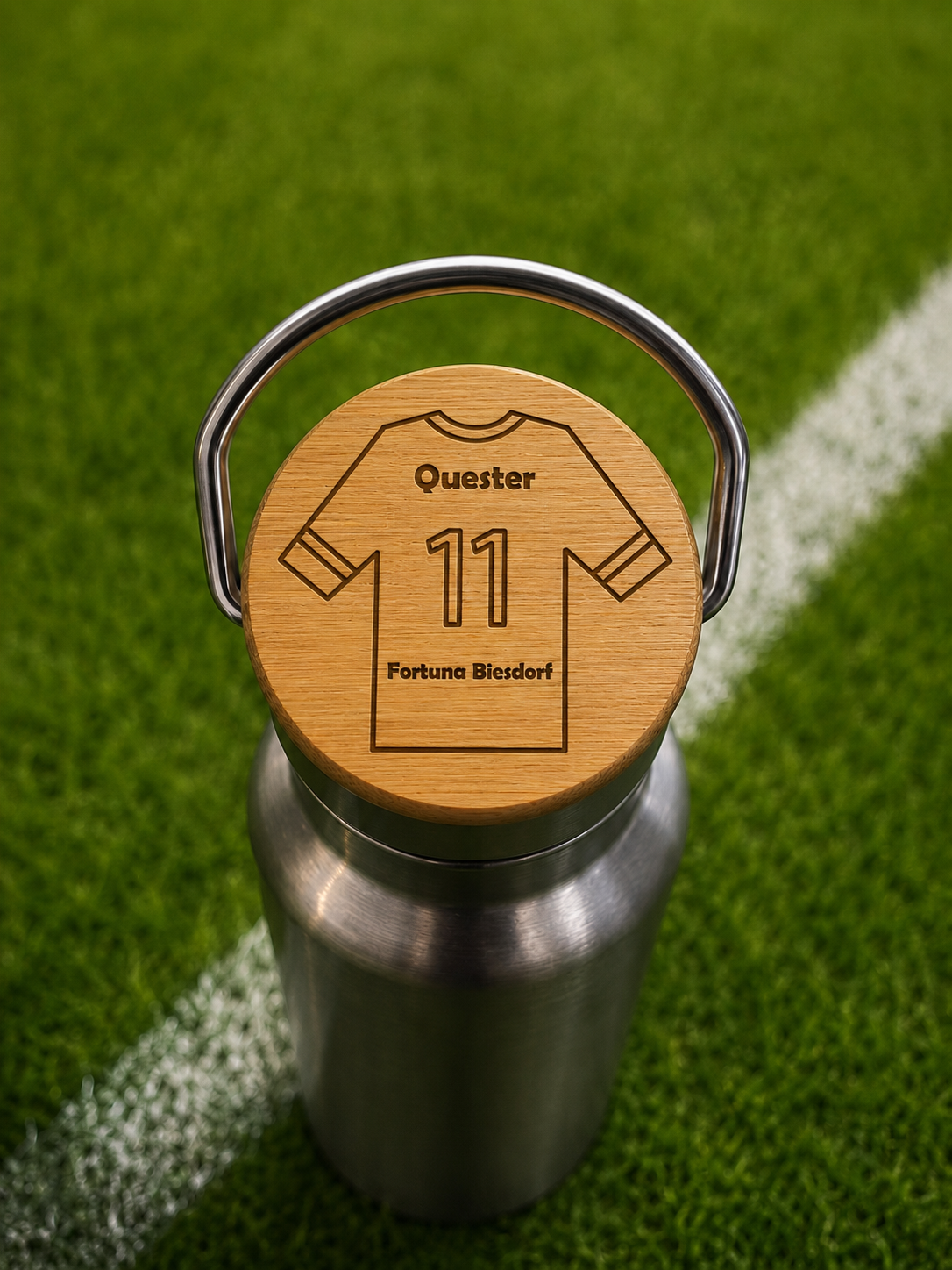 Fußballtrikot personalisierbare Edelstahlflasche 500ml