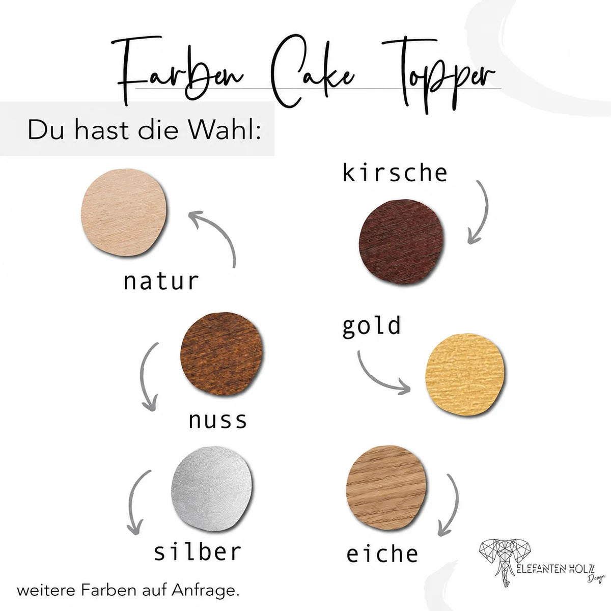 Cake Topper Taufe & Kommunion personalisiert mit Name aus Holz – Tortentopper 12 oder 17 cm