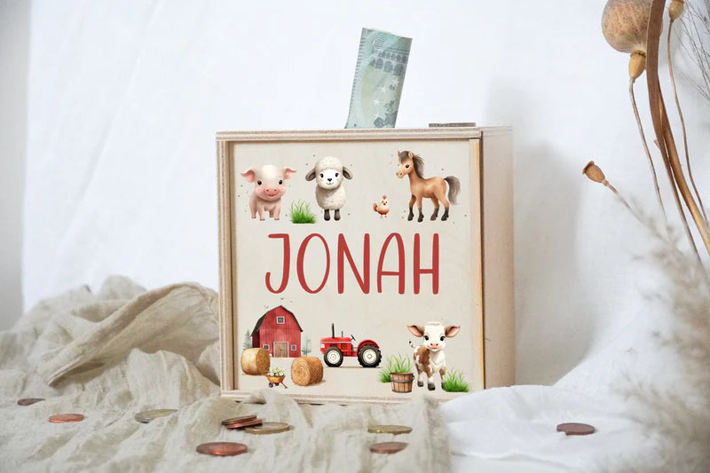 Spardose Kinder Bauernhof I personalisierbar