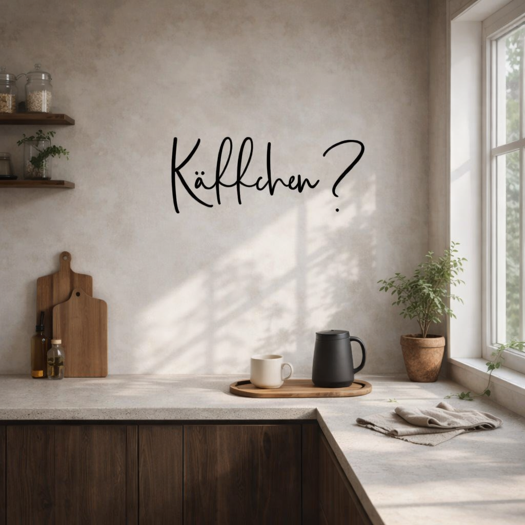 3D Schriftzug "Käffchen?"