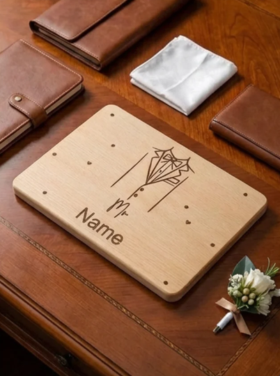 Holzbrettchen „Mr & Mrs“  I  personalisierbar