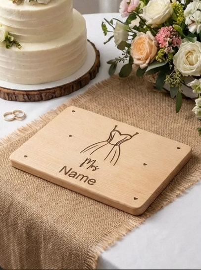Holzbrettchen „Mr & Mrs“  I  personalisierbar