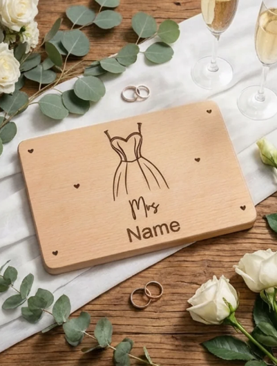 Holzbrettchen „Mr & Mrs“  I  personalisierbar