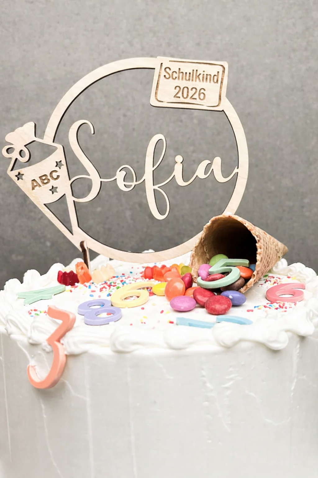 Cake Topper Einschulung I Schulanfang Schulkind 2026