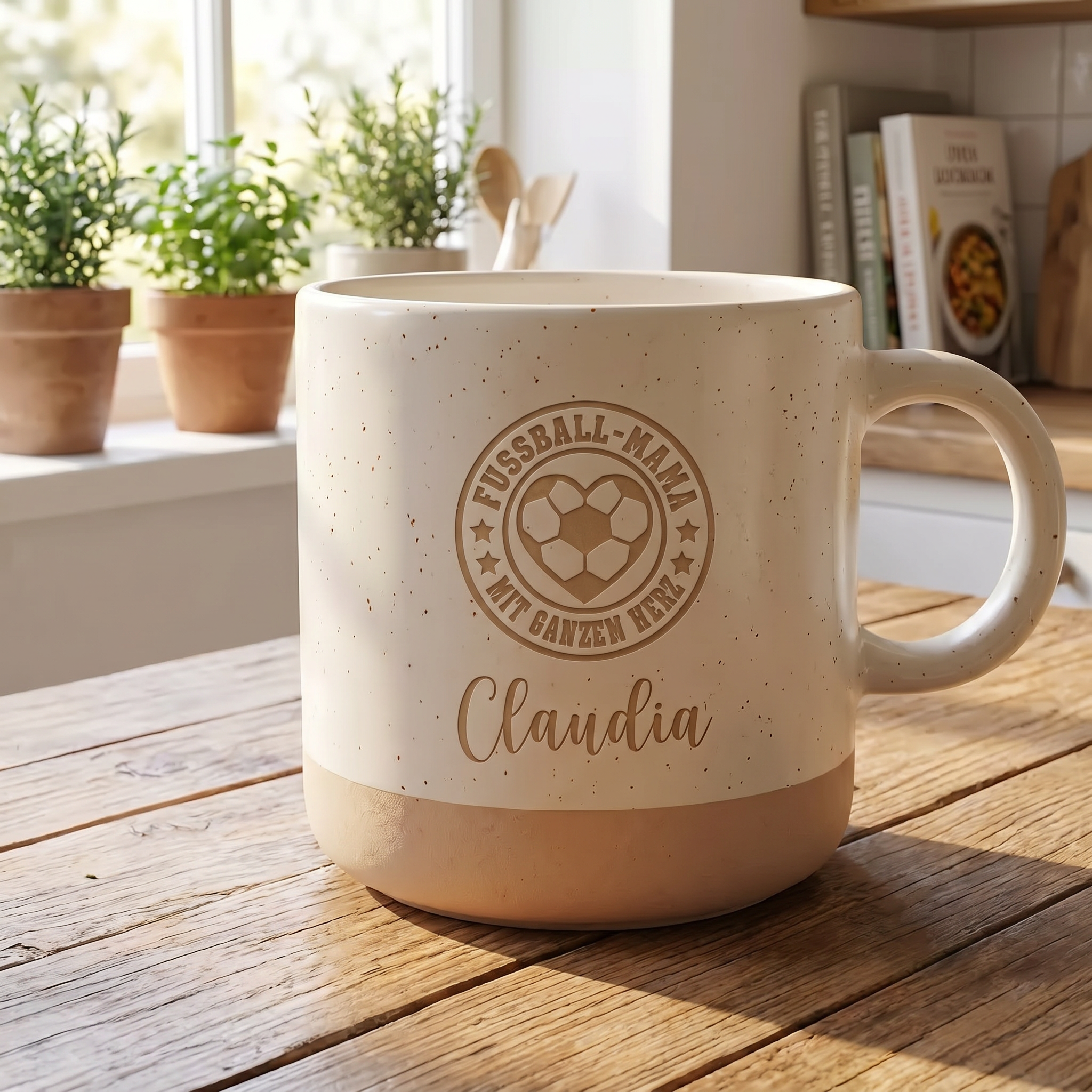 Fußball Tasse | "Fußball Mama & Papa - mit ganzem Herzen"