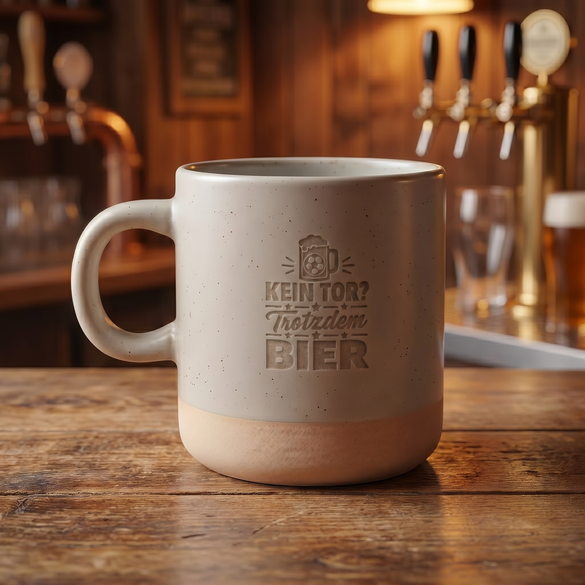 Fußball Tasse | "Kein Tor? Trotzdem Bier"