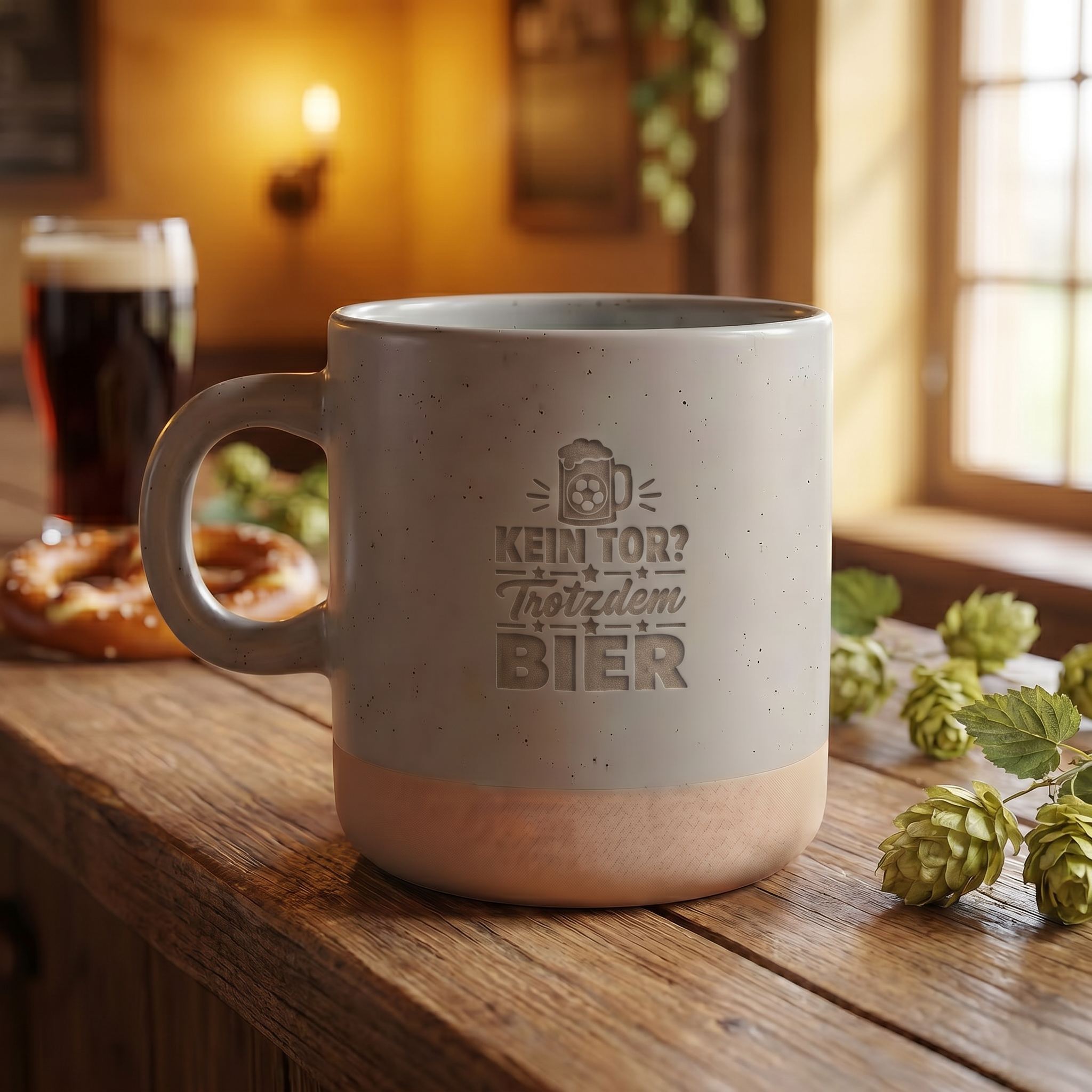 Fußball Tasse | "Kein Tor? Trotzdem Bier"