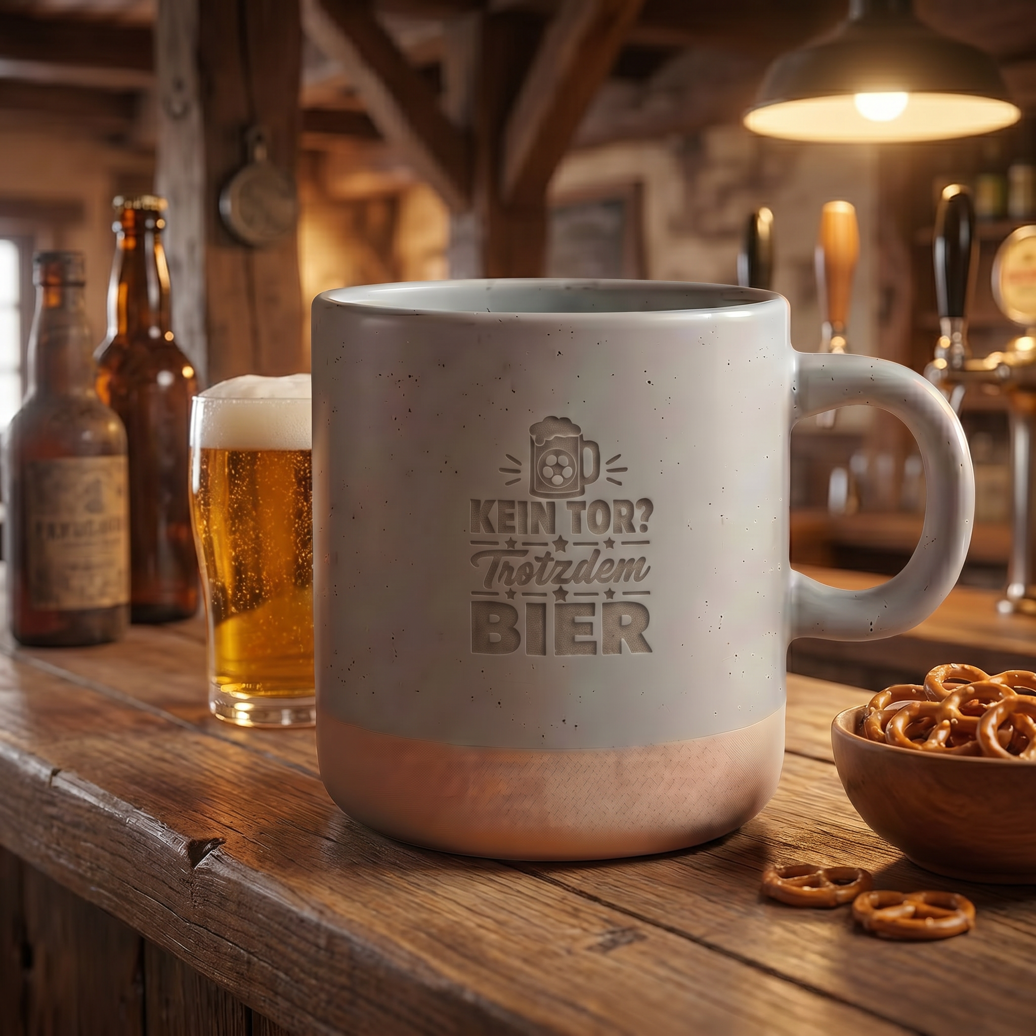 Fußball Tasse | "Kein Tor? Trotzdem Bier"
