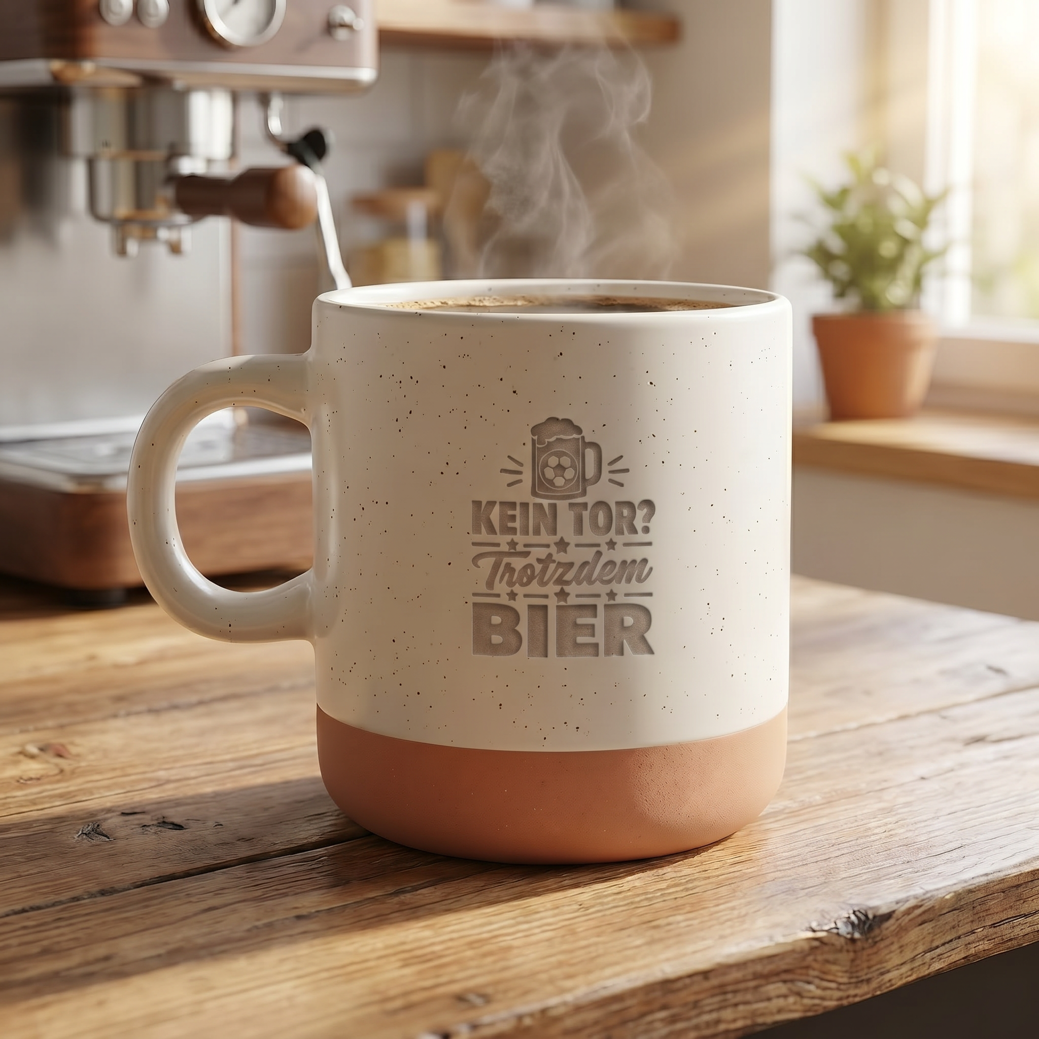 Fußball Tasse | "Kein Tor? Trotzdem Bier"