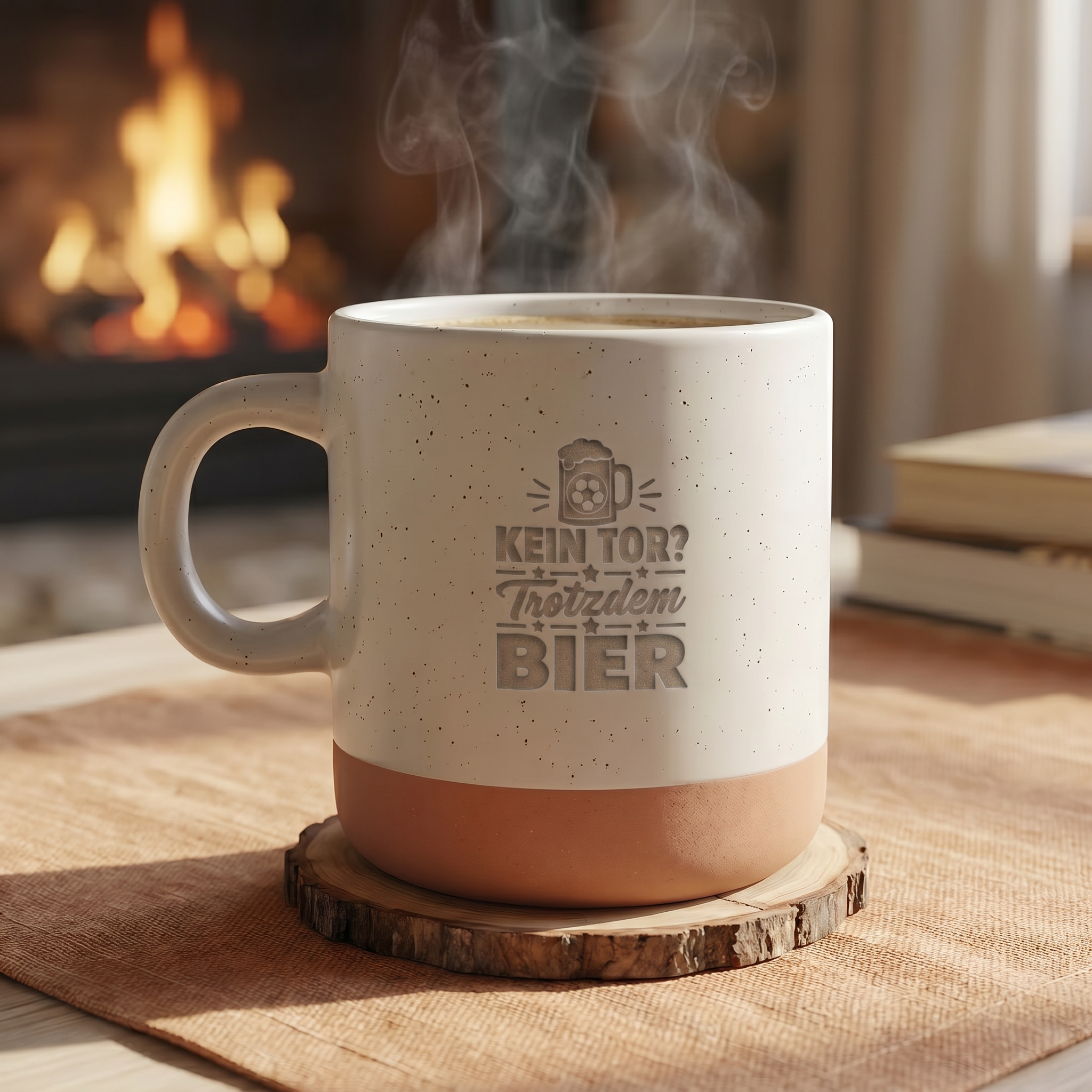 Fußball Tasse | "Kein Tor? Trotzdem Bier"