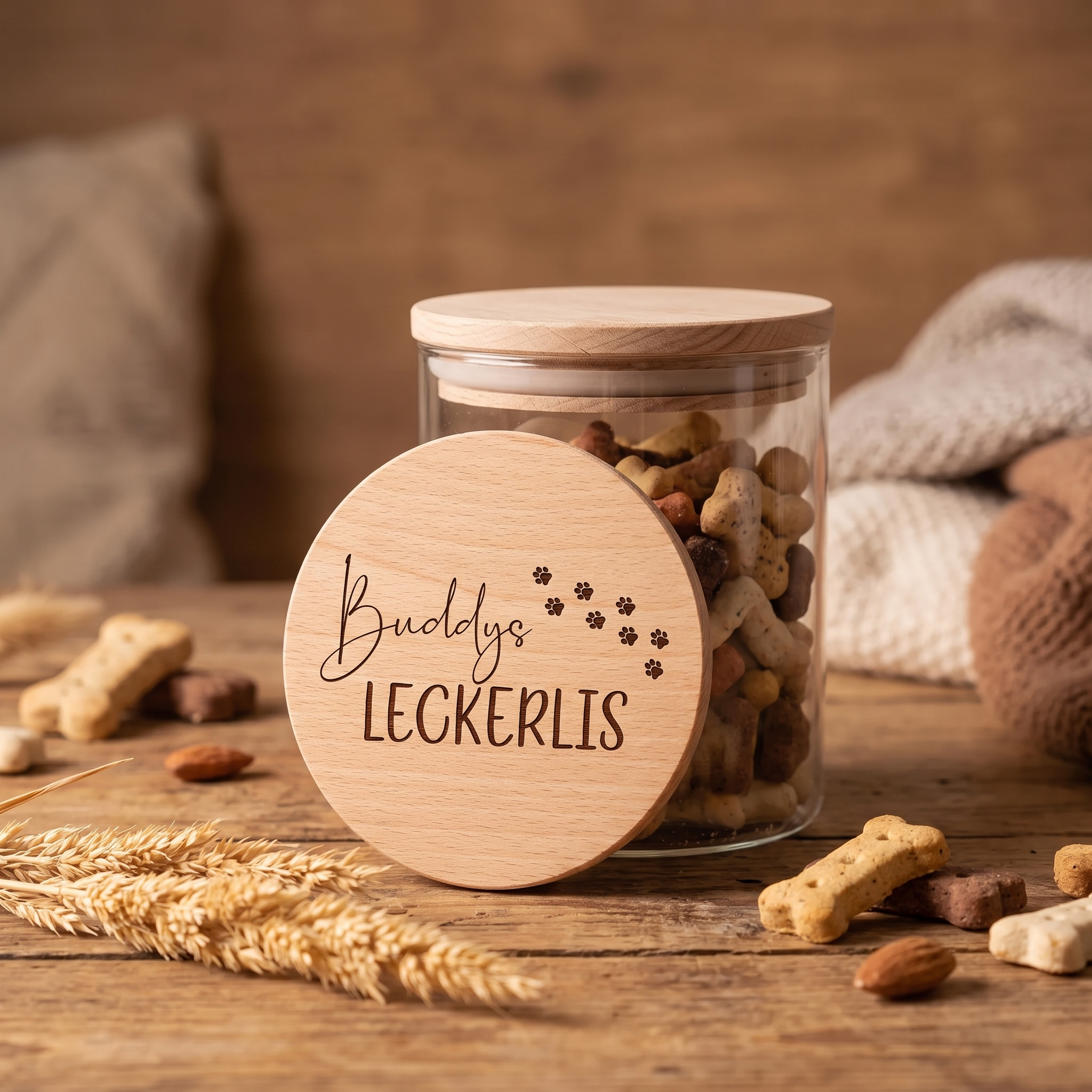 personalisierte Hunde Leckerli Gläser