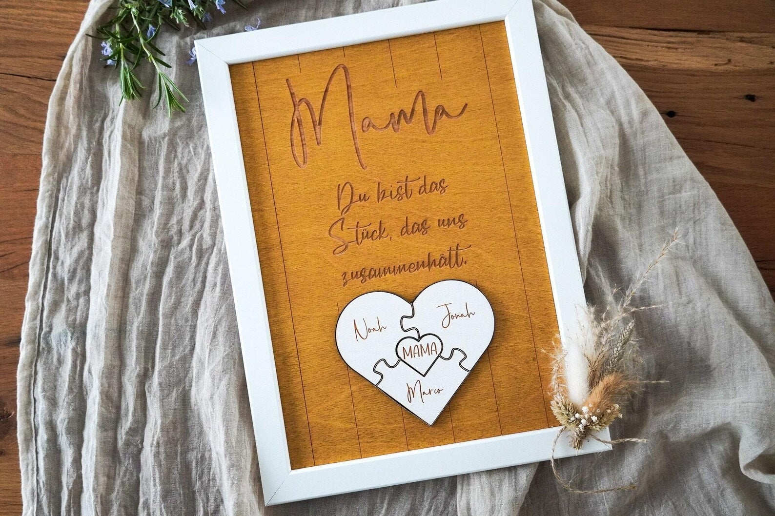 Muttertagsgeschenk Bilderrahmen personalisiert
