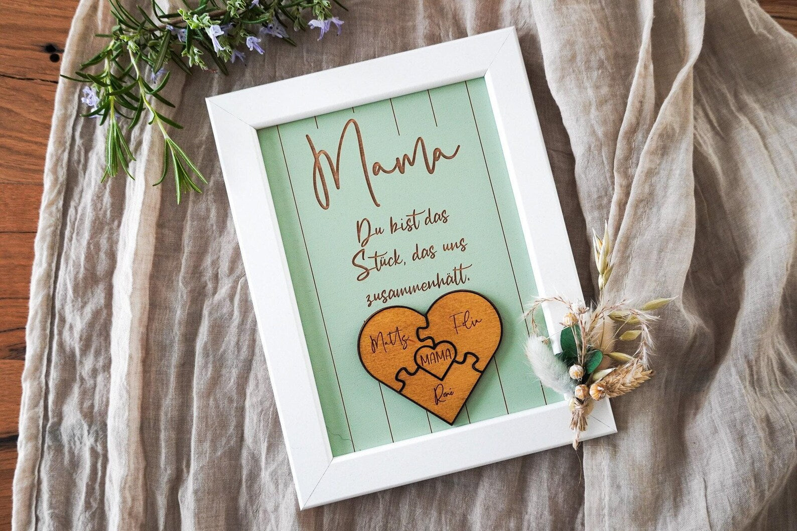 Muttertagsgeschenk Bilderrahmen personalisiert