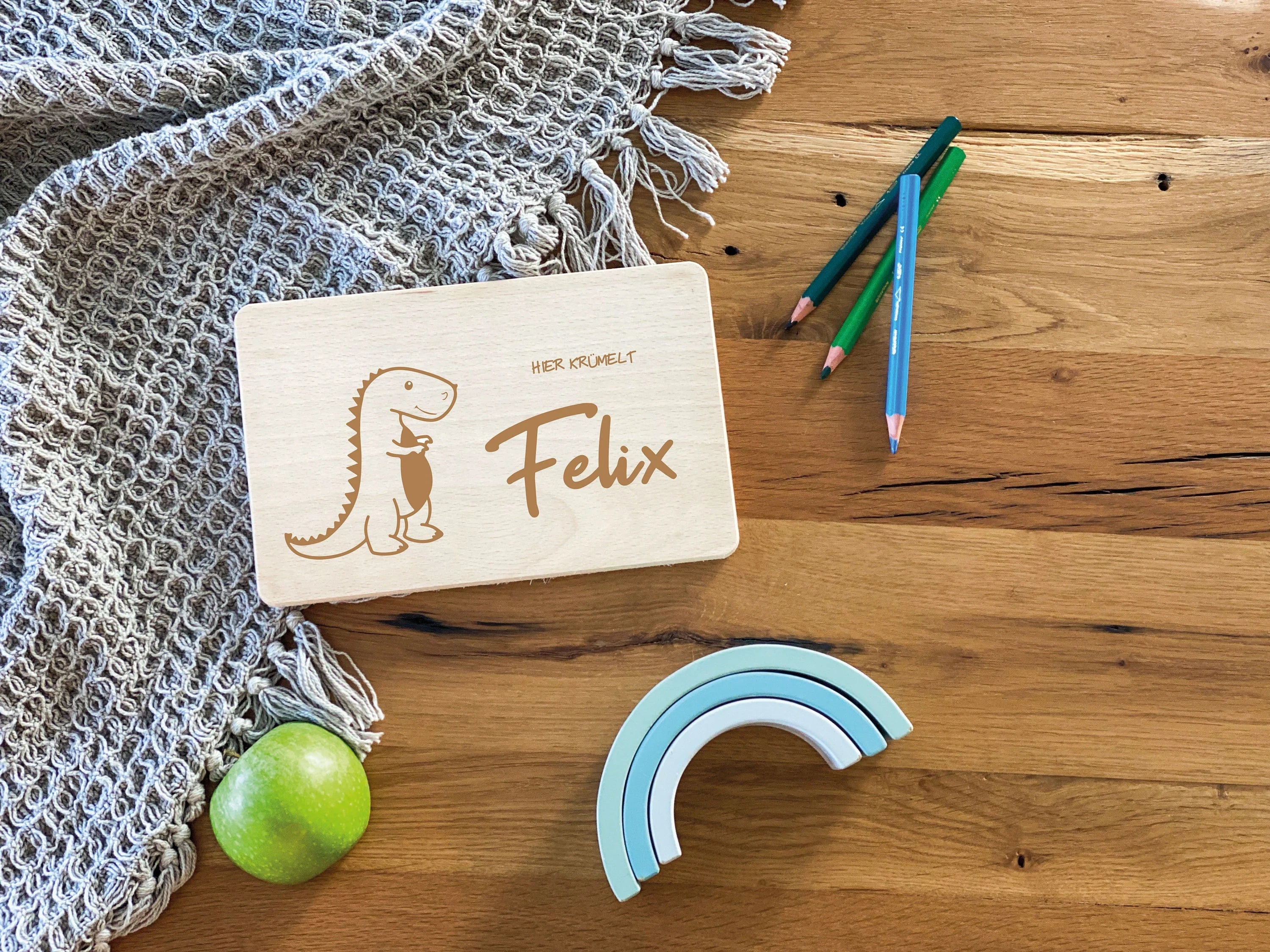 Frühstücksbrettchen Kinder Dino I personalisierbar