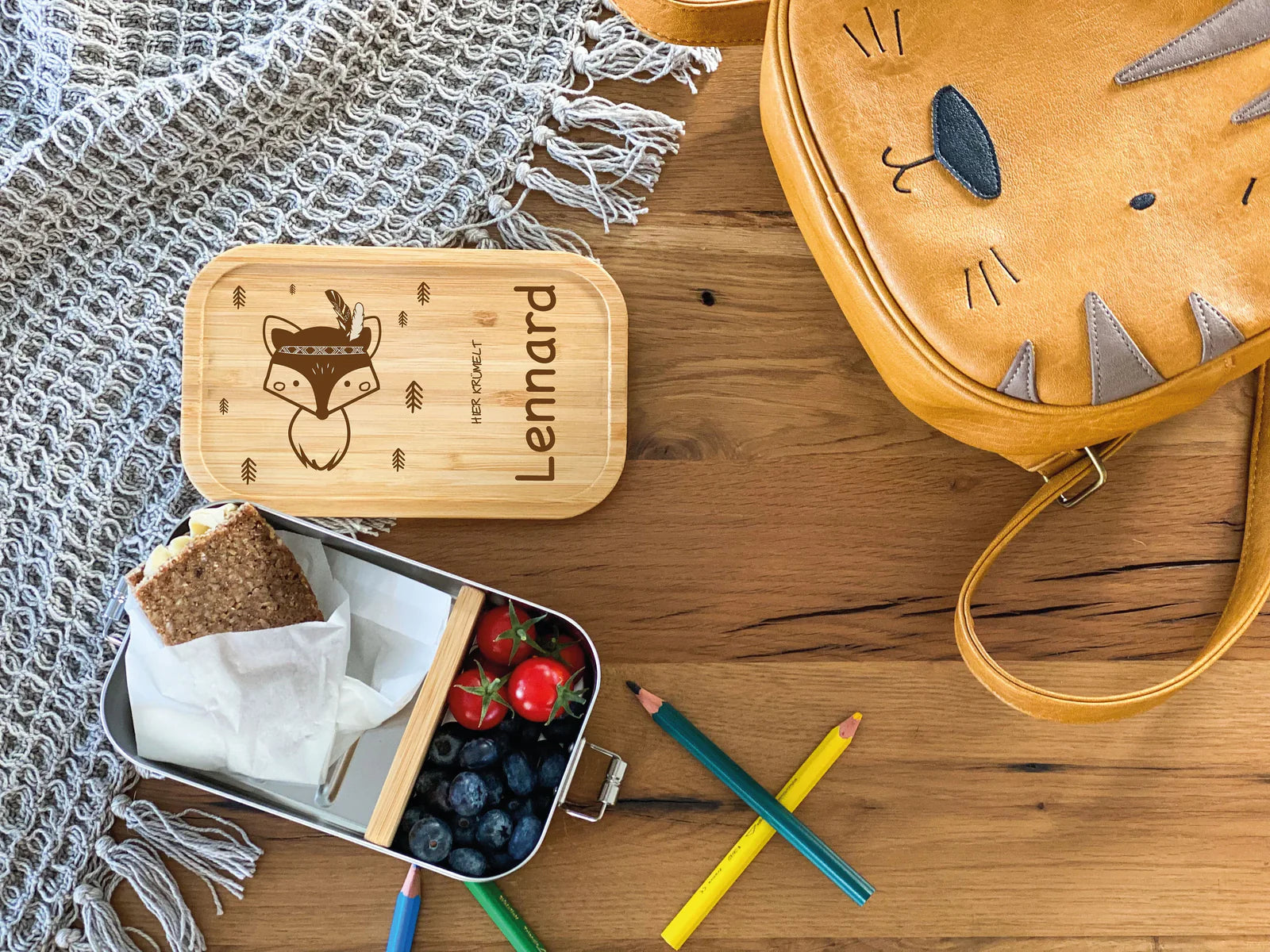 Brotdose Fuchs Edelstahl I personalisiert