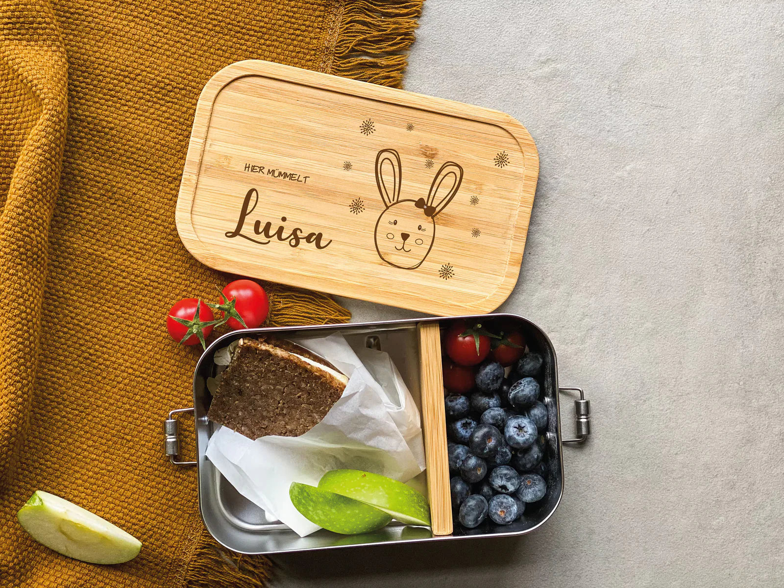 Brotdose Hase Edelstahl I personalisiert