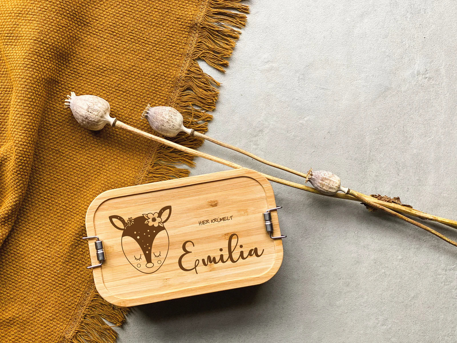 Brotdose Rehkitz Edelstahl I personalisiert