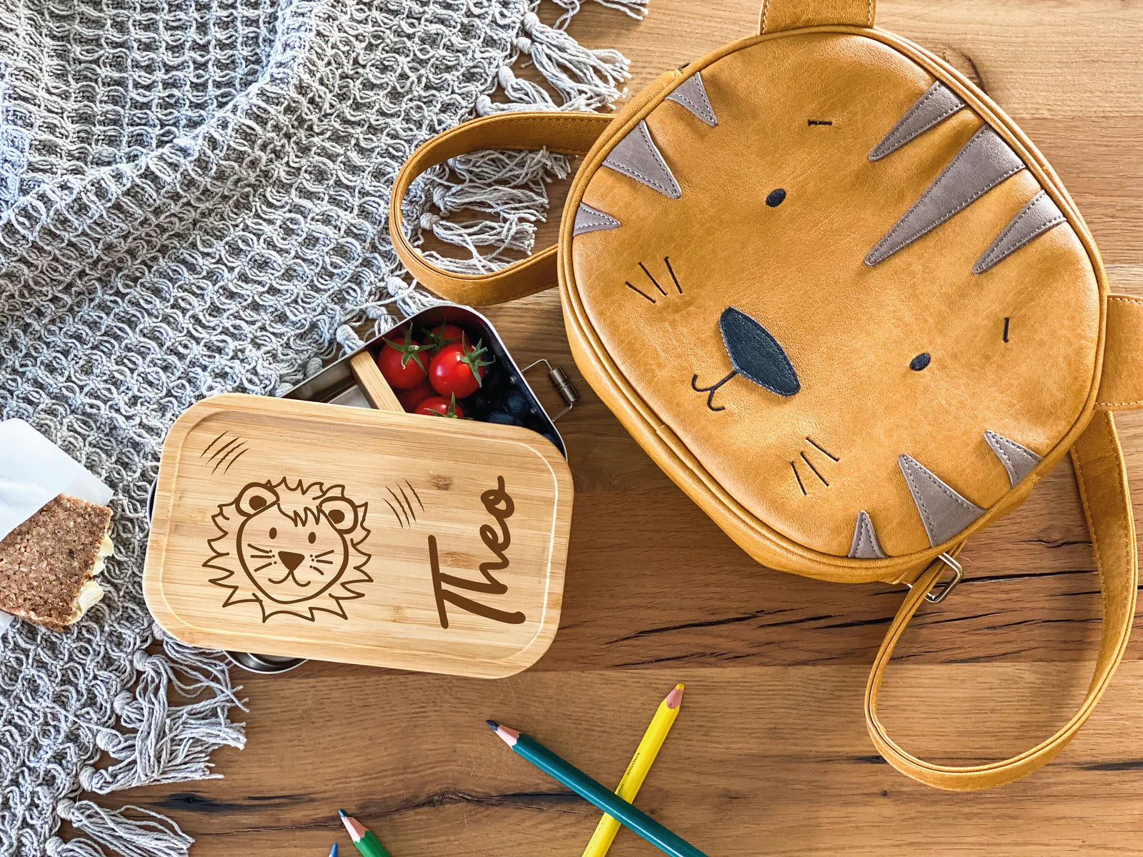 Brotdose Löwe Edelstahl I personalisiert