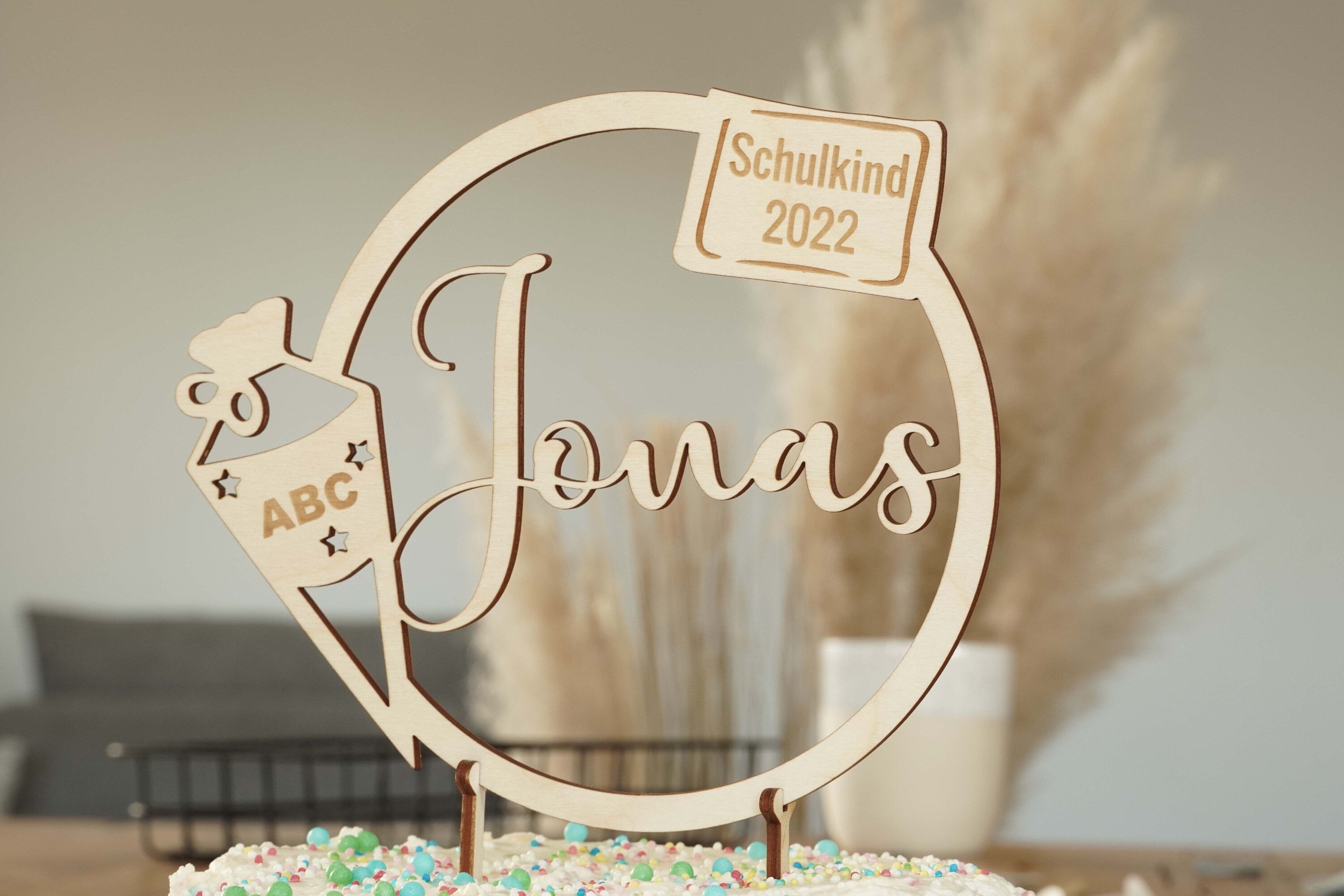 Cake Topper Einschulung I Schulanfang Schulkind 2026