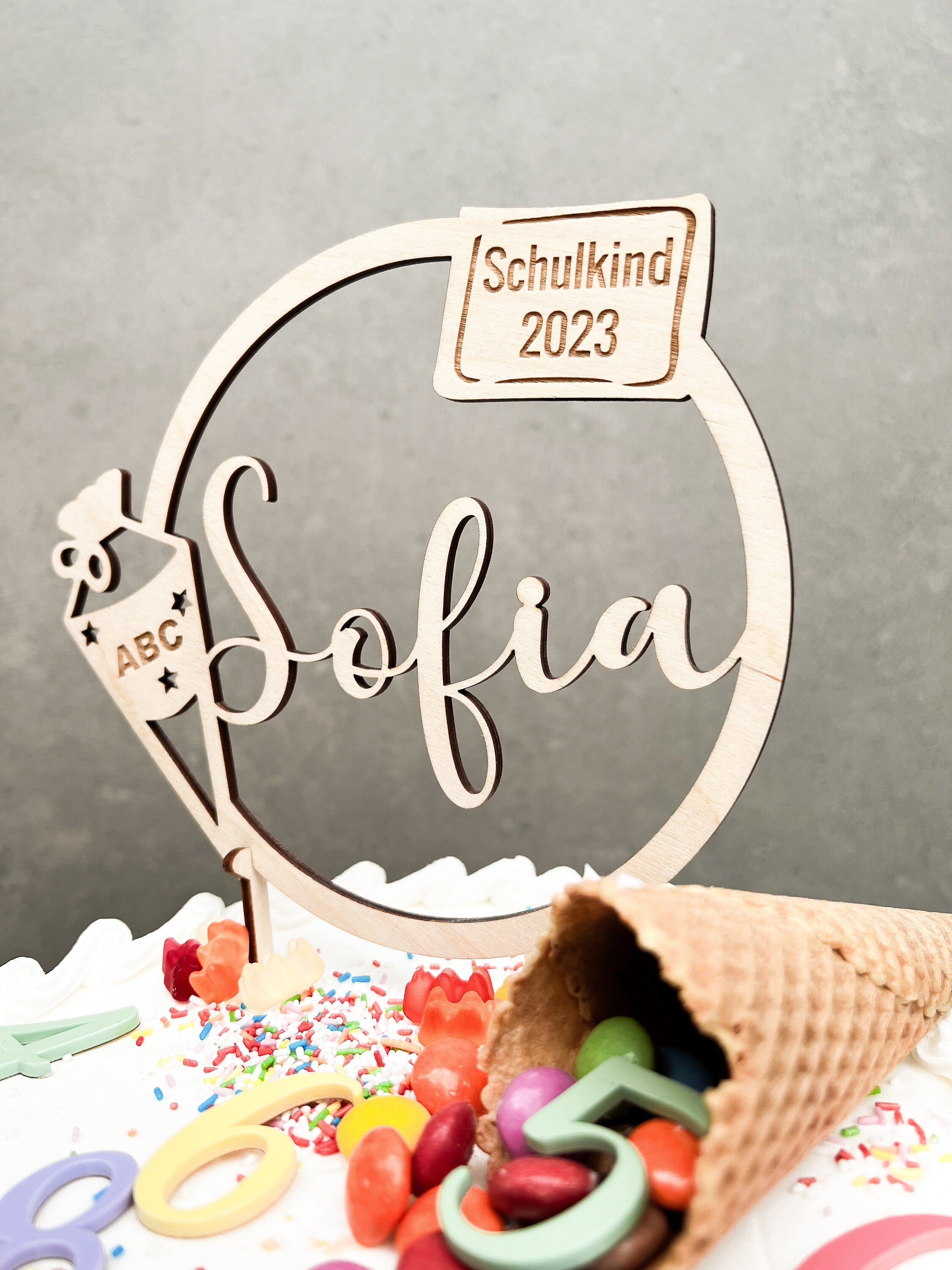 Cake Topper Einschulung I Schulanfang Schulkind 2026