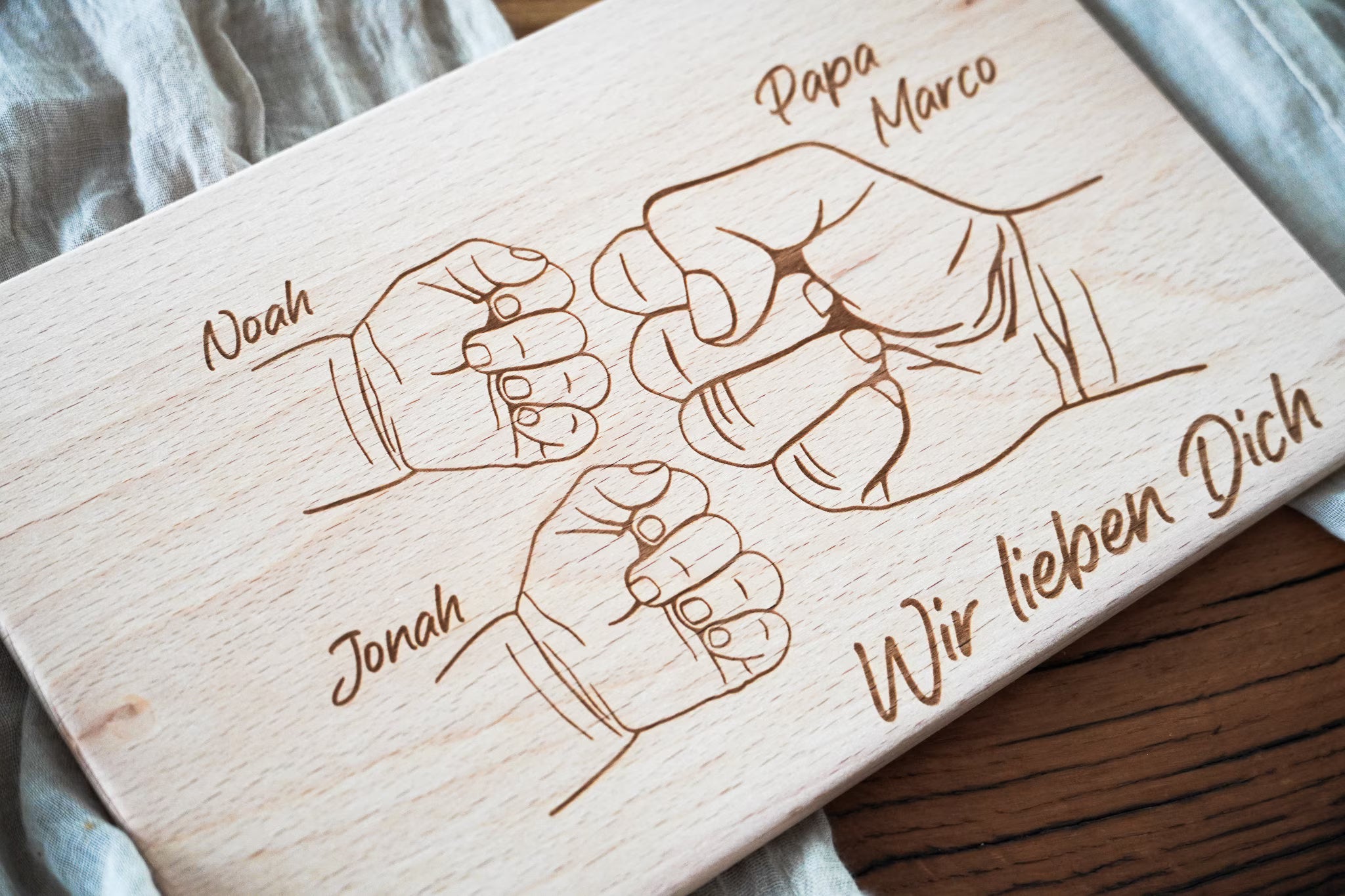 Frühstücksbrett für Papa | Vatertagsgeschenk