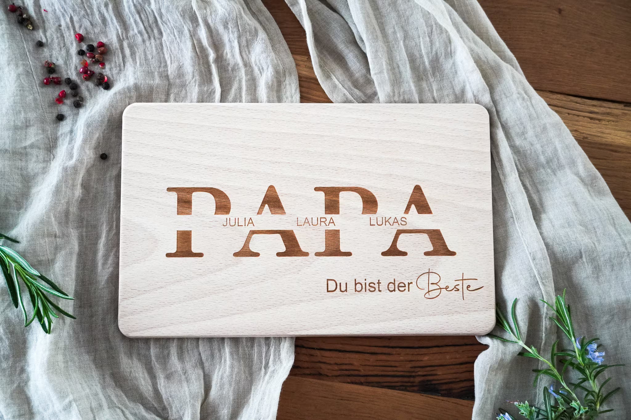 Frühstücksbrett für Papa | Vatertagsgeschenk