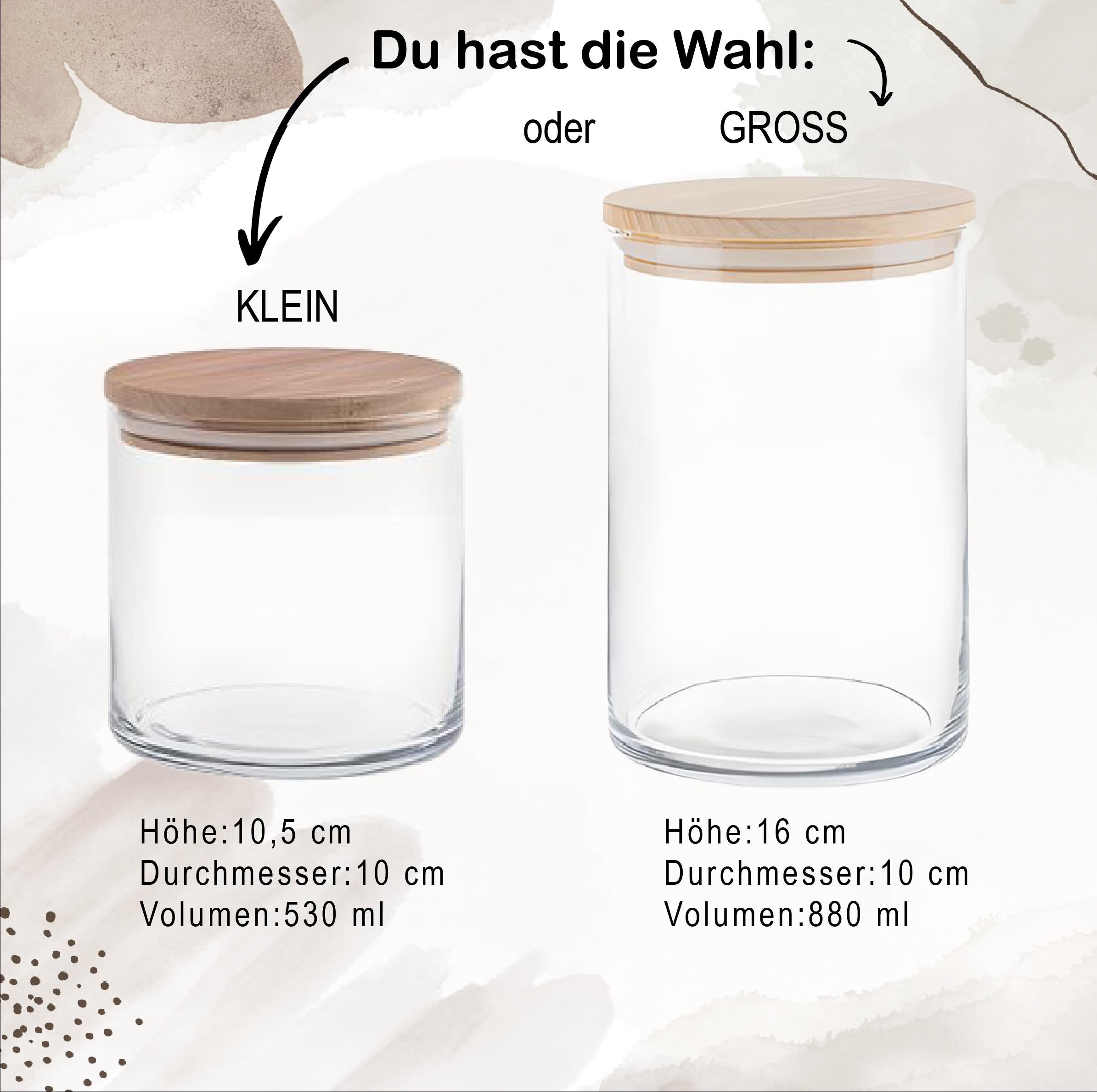 Naschglas mit Holzdeckel und Gravur | Nerven Nahrung & kleinen Dinge | Einmachglas | personalisiert