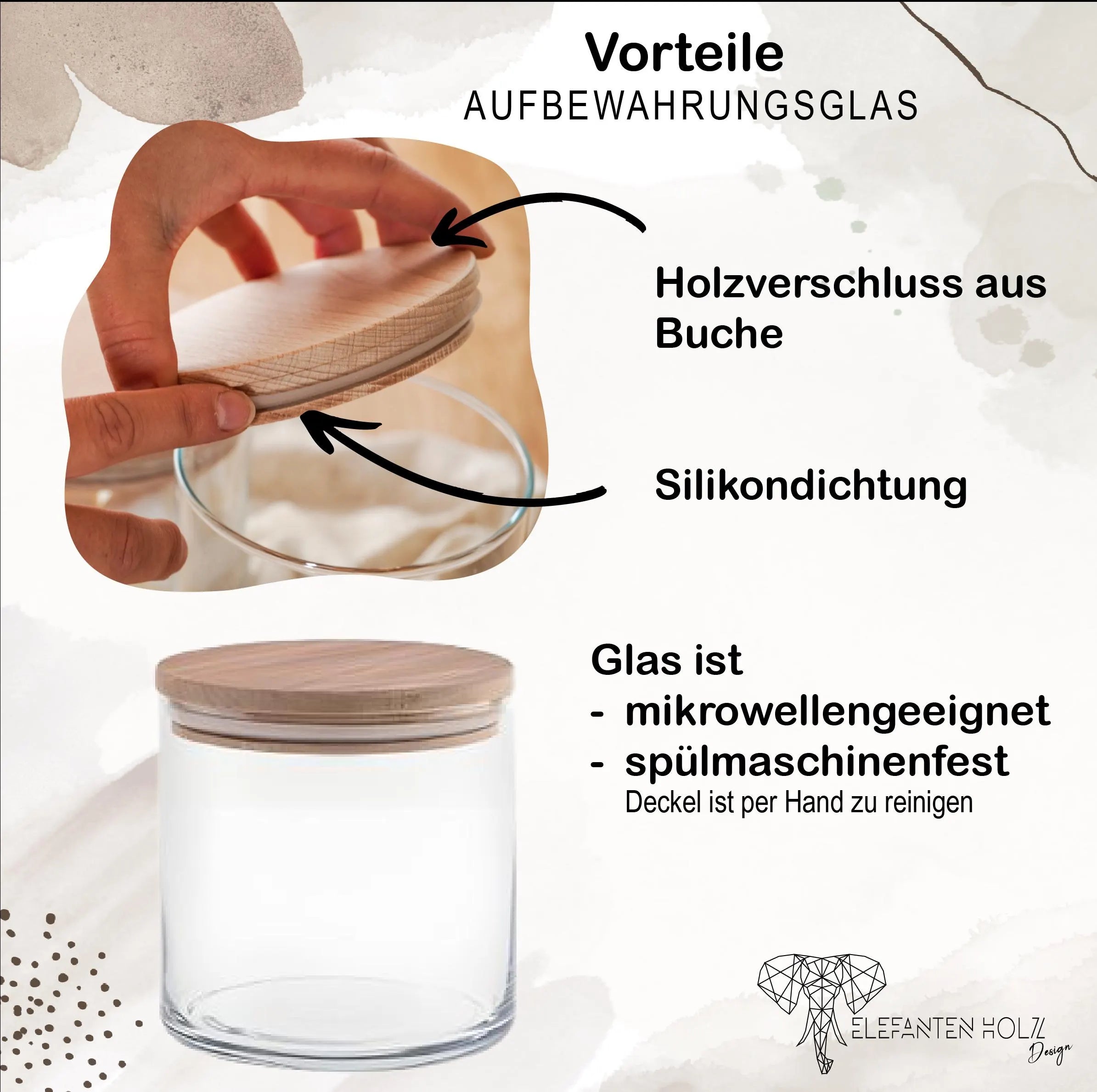 Naschglas mit Holzdeckel und Gravur | Gefüllt mit Liebe & Naschglas von... | Einmachglas | personalisiert