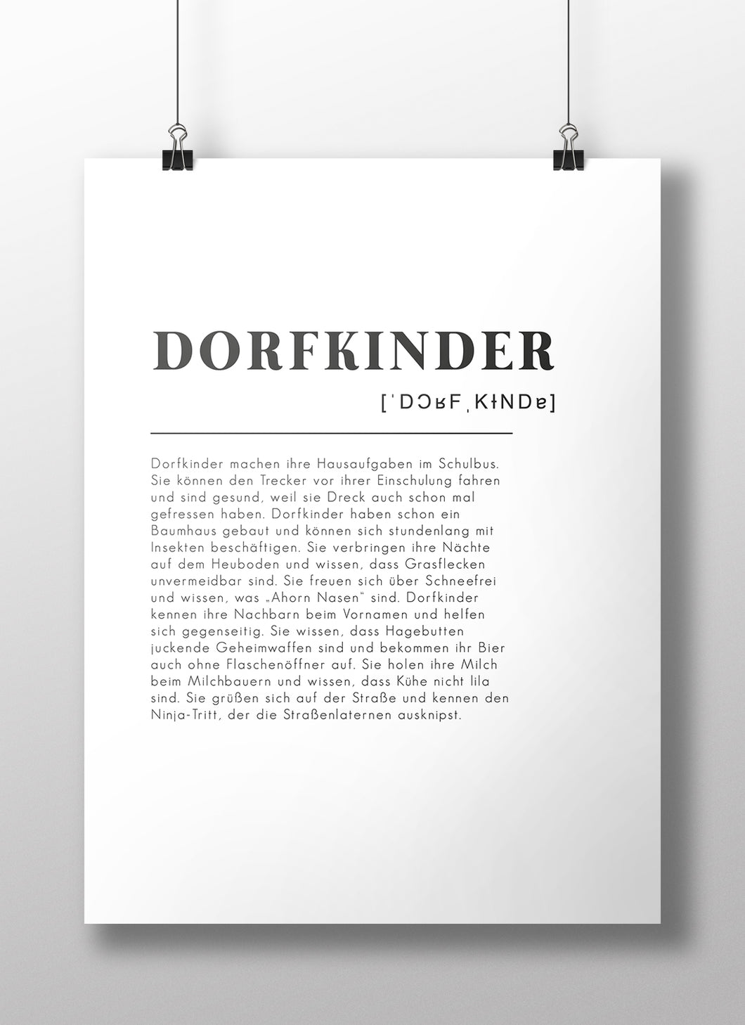 Poster Dorfkinder