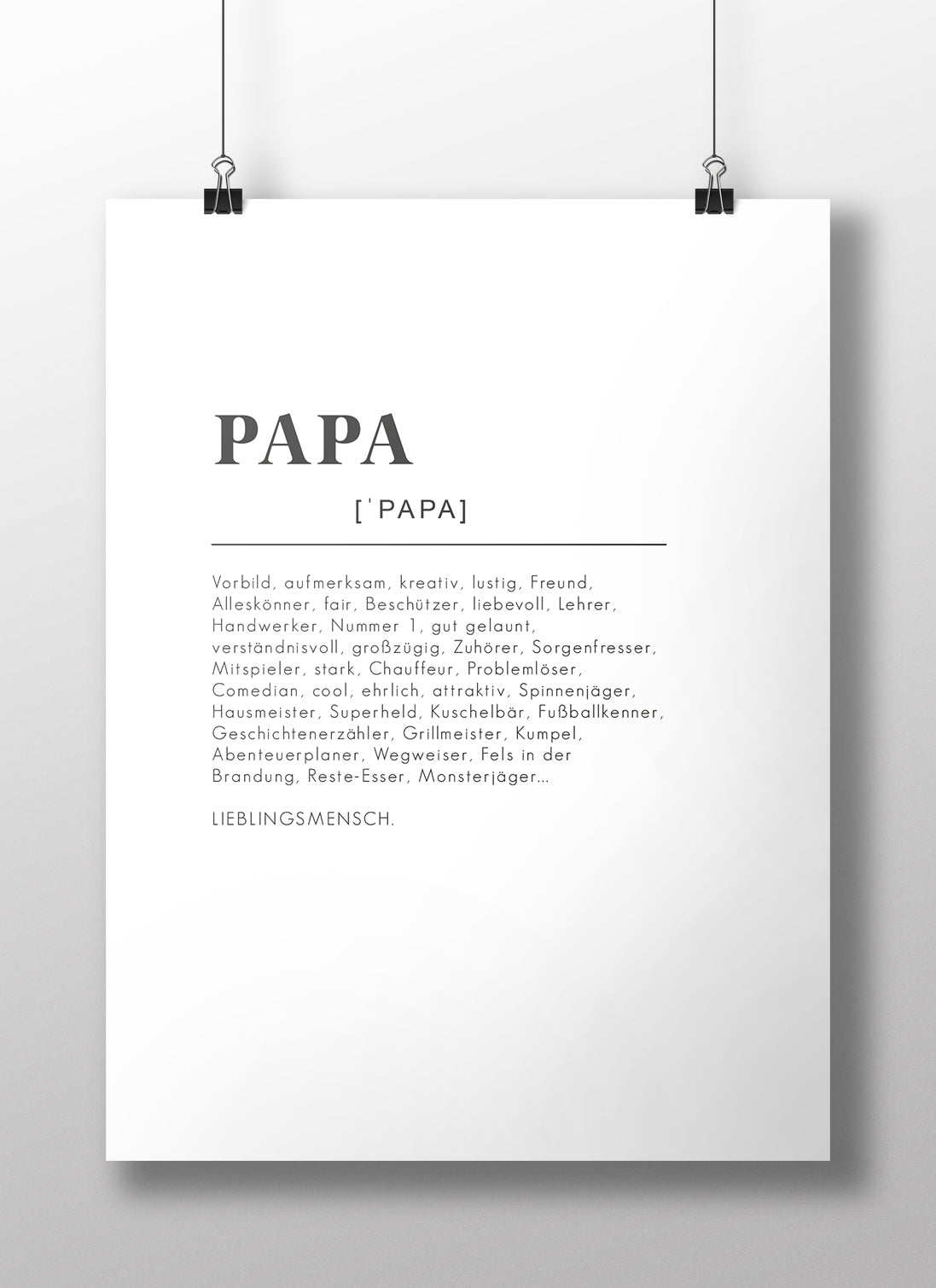 Poster Definition Papa