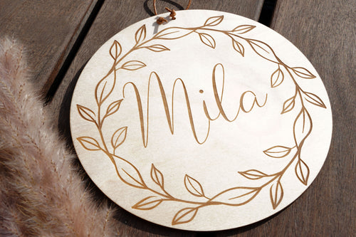 Florales Holzschild 