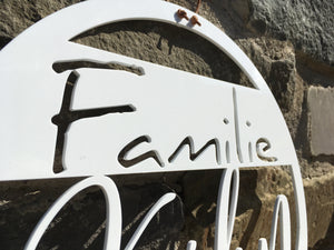 Familien-Schild aus Holz oder Acryl