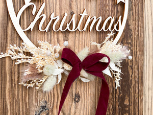 Flowerhoop "Merry Christmas"