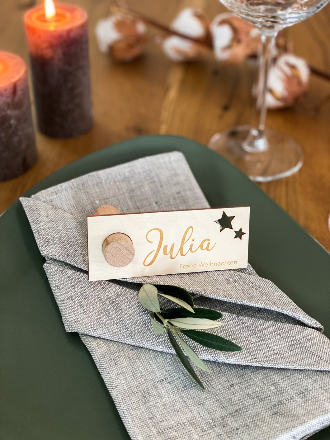 Personalisierbare Platzkarten Tischkarten Namensschild - Weihnachten