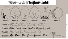 Laden Sie das Bild in den Galerie-Viewer, Henkel - Osterkörbchen mit personalisiertem Ei - Anhänger